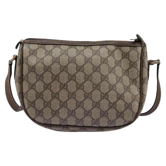 GUCCI Micro GG Supreme Web Sherry Line Shoulder Bag PVC Beige gold Auth 110383 - Picture 2 of 16